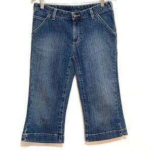 Carhartt Woman Blue Cropped Capri Jeans Size 6